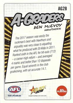 2018 Select Footy Stars - A-Graders #AG28 Ben McEvoy Back